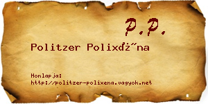 Politzer Polixéna névjegykártya